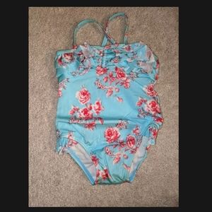 NWT Janie and Jack Floral Ruffle Swimsuit 18-24M